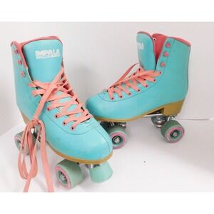 Impala Roller Skates Aqua Pink Quad Skate Women's Size 10